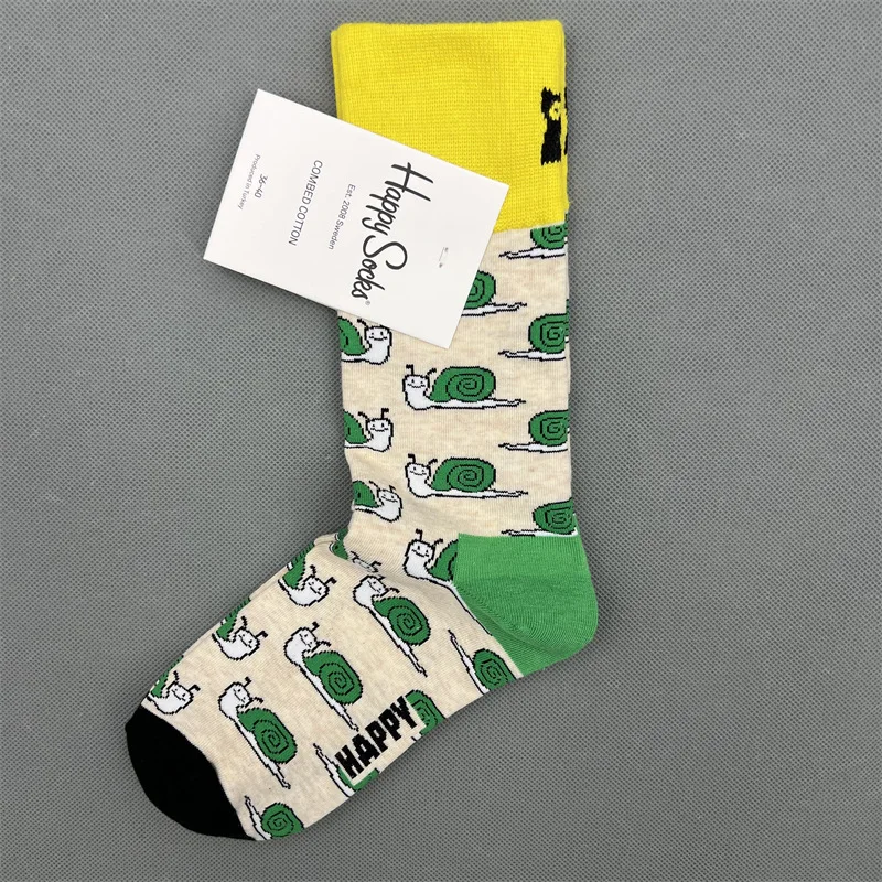 New Happy Socks All Over Cartoon Print Novelty Crew Socks 36-40