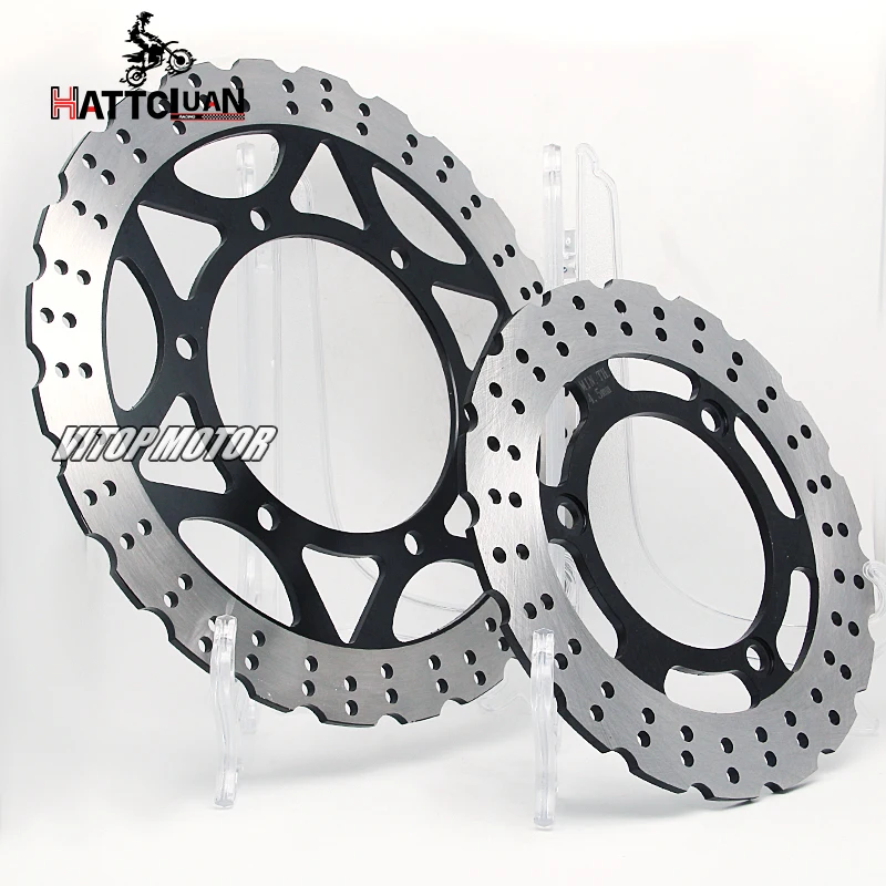 

HATTCLUAN Motorcycle Front Rear Brake Disks Brake Disc Rotor for Kawasaki Ninja 250R EX250 EX250R ABS 2008 2009 2010 2011 2012