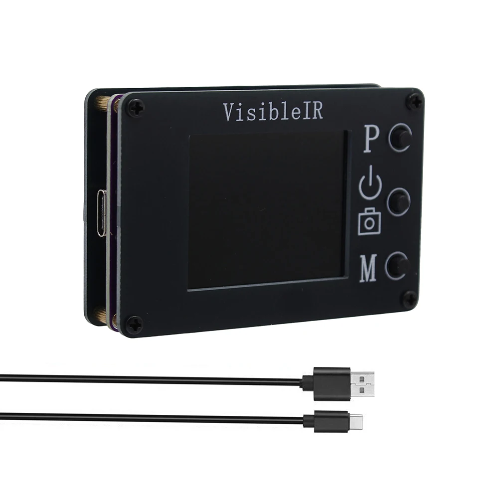 For DIY Projects Black VisibleIR B18 1.8 Inch Display Thermal Camera Infrared Camera Fusion Visible Infrared Modes