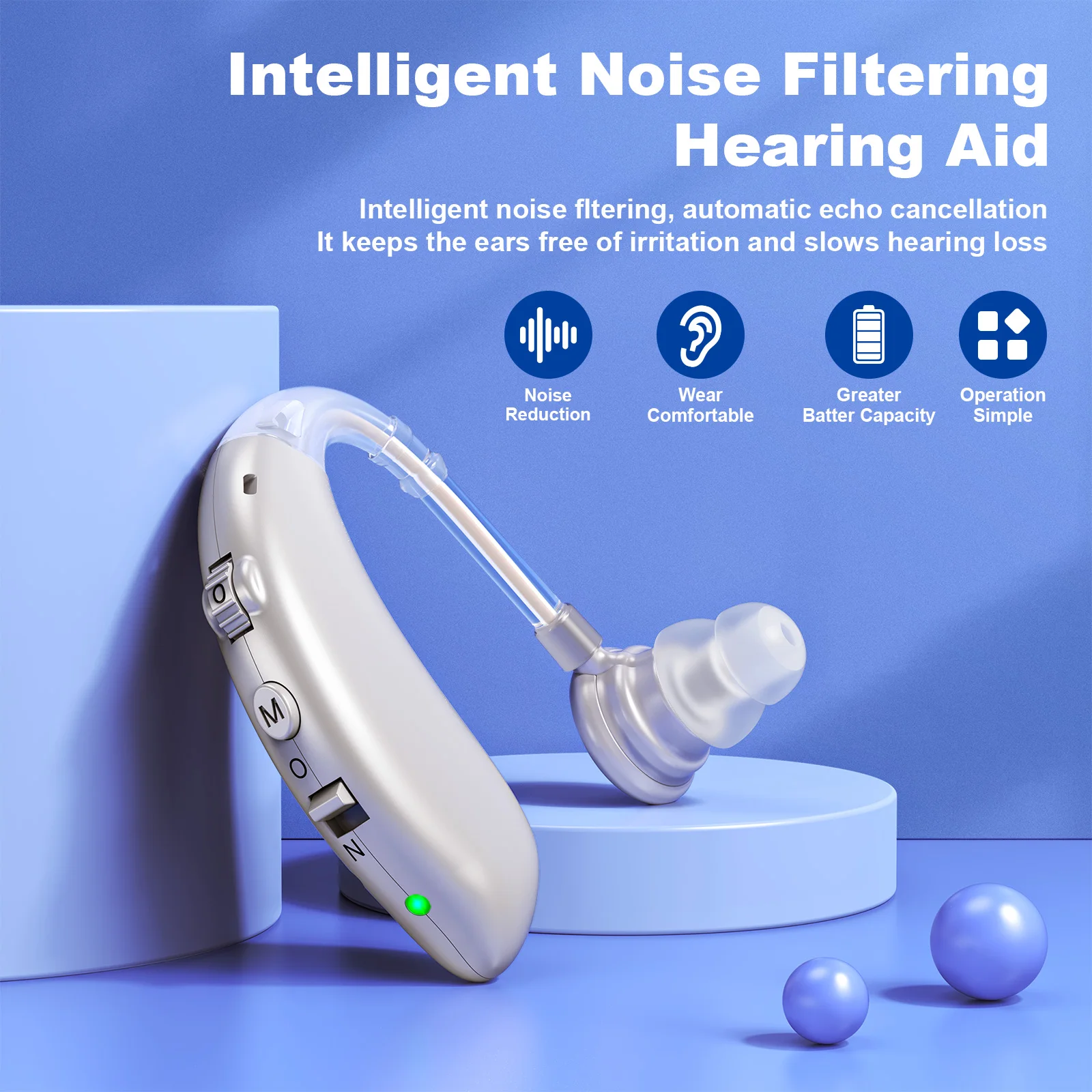 Audifonos new Elderly Products For Deafness Rechargeable RIC  BTE Invisible Digital Sound Amplifiers