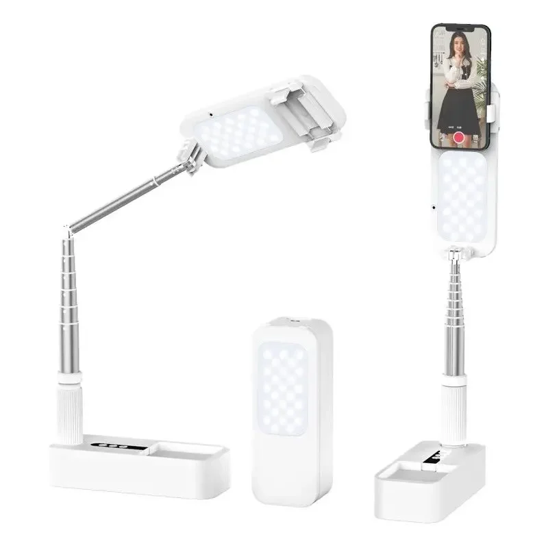 

Mobile phone live broadcast overhead shooting telescopic bracket filling light camera artifact multi-function landing universal
