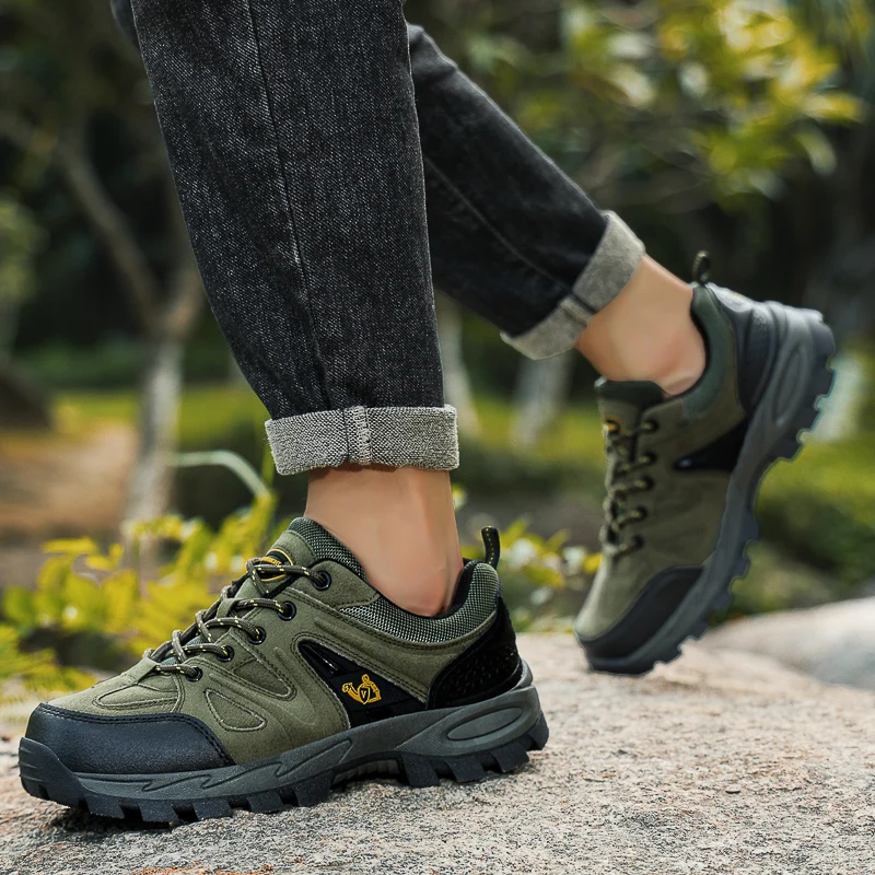 

Мужская легкая походная обувь, уличные нескользящие удобные альпинистские водонепроницаемые износостойкие спортивные классические кроссовки