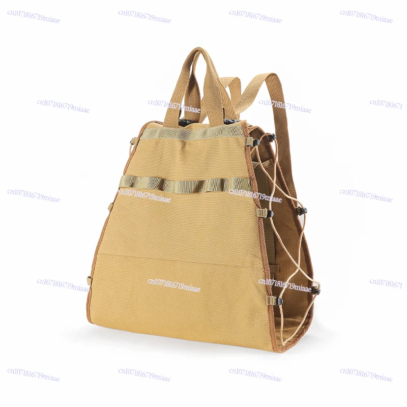 

Outdoor Firewood Bag Storage Bag Multifunctional Backpack Portable Dual-purpose Open Utility Camping Storage Canvas