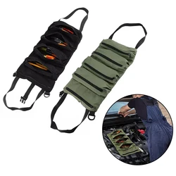 Multi-Purpose Tool Roll Up Bag Wrench Pouch Canvas Hanging Organizer With 5 Pocket Portable Oxford Cloth Gardening Tool Roll Bag