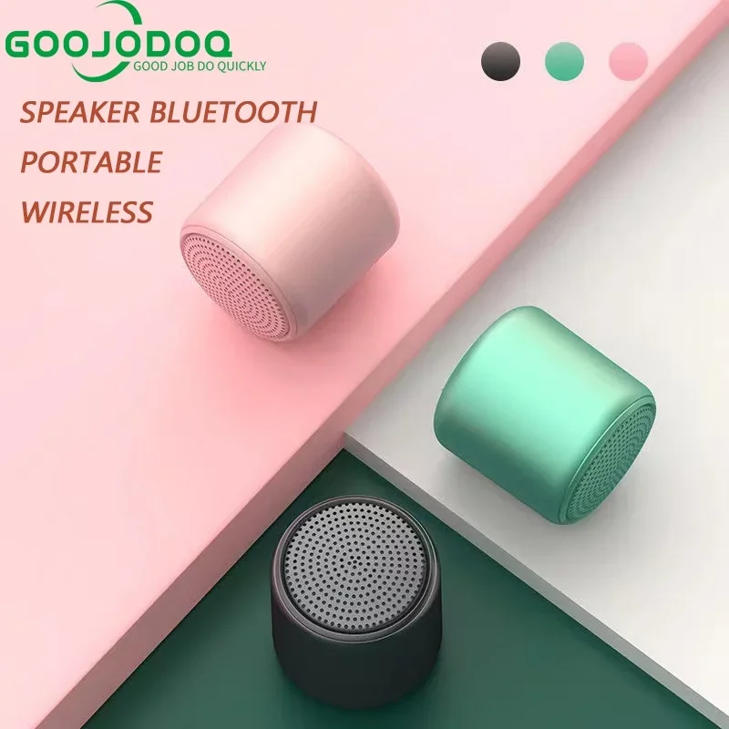 GOOJODOQ frosted feel mini Bluetooth speaker Inpods Wireless speaker Audio portable round small speaker Steel cannon