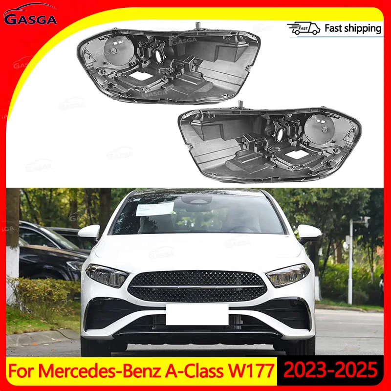 

Headlight Housing Headlight Parts For Mercedes-Benz A-Class W177 2023 2024 2025 Black Back Cover Replace The Headlight Base