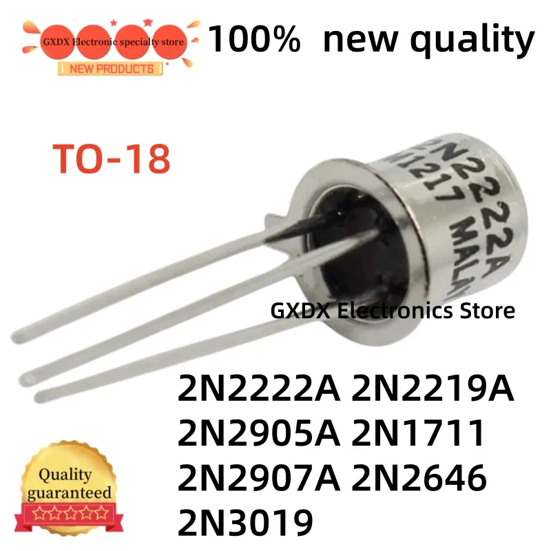 10-20-30 szt. 100% nowe i wysokiej jakości 2N2222A 2N2907A 2N2219A TO18 2N2905A 2N1711 2N2646 2N3019 TO-18 Najlepsza jakość dostępna od ręki — zdjęcie produktu 6