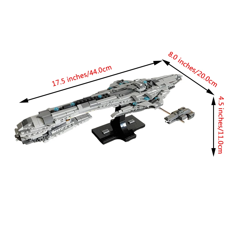 Novo 486 pçs moc halo sombra de intenta nave espacial de halo blocos de construção modelo midi-escala estrelaship conjunto brinquedos crianças adultos presente
