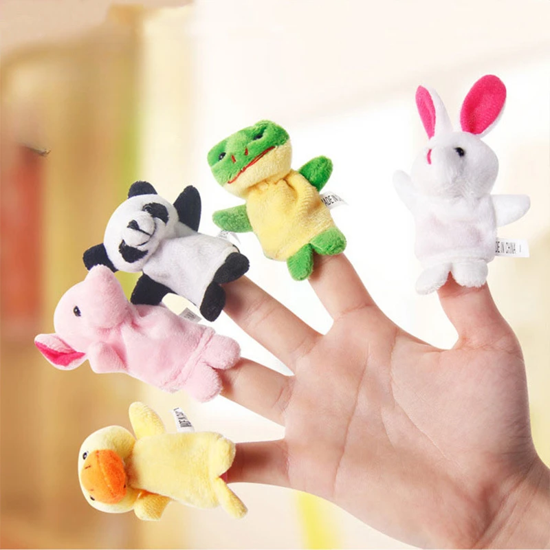 Stuffed Animals Plush Creative Children's Mini Plush Finger Doll Baby Doll Cartoon Animal Finger Toy Puppets Present for Friend