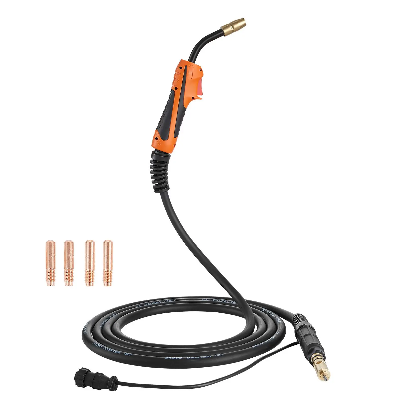 

150A MIG Welding Gun with 15FT Cable, Replacement for Miller M-15/M-150 (249041) - with 5PCS Mig Welding Contact Tips