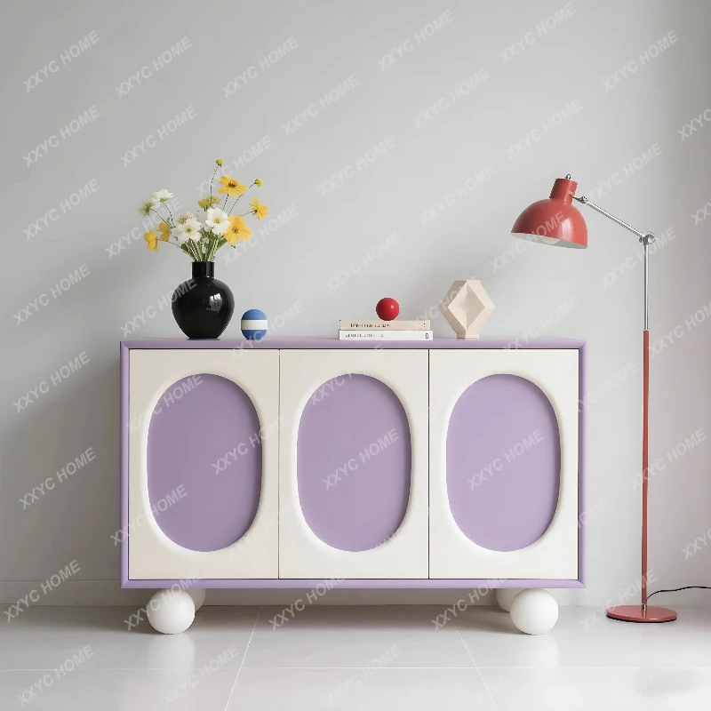 X-S side  cream style wine cabinet, living room storage storage cabinet, integrated entrance against the wall kitchen HG