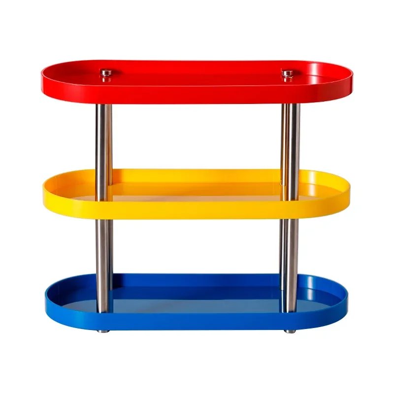 

Nordic style oval small object rack office desktop multi-layer storage rack