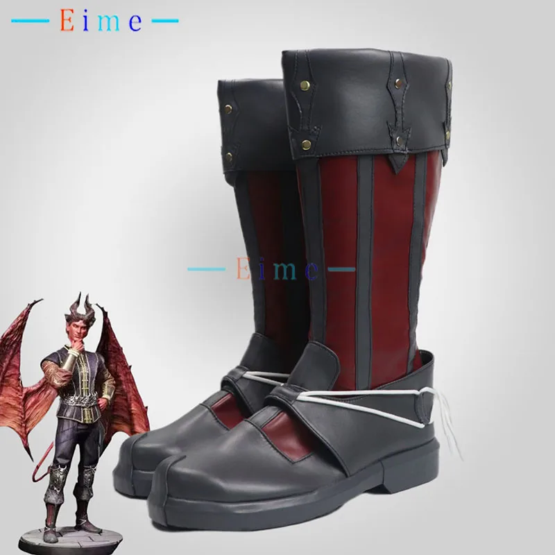 Tiefling Cosplay Shoes Big Size Halloween Carnival Boots Game Cosplay Props PU Leather Shoes Anime Accessories Custom Made