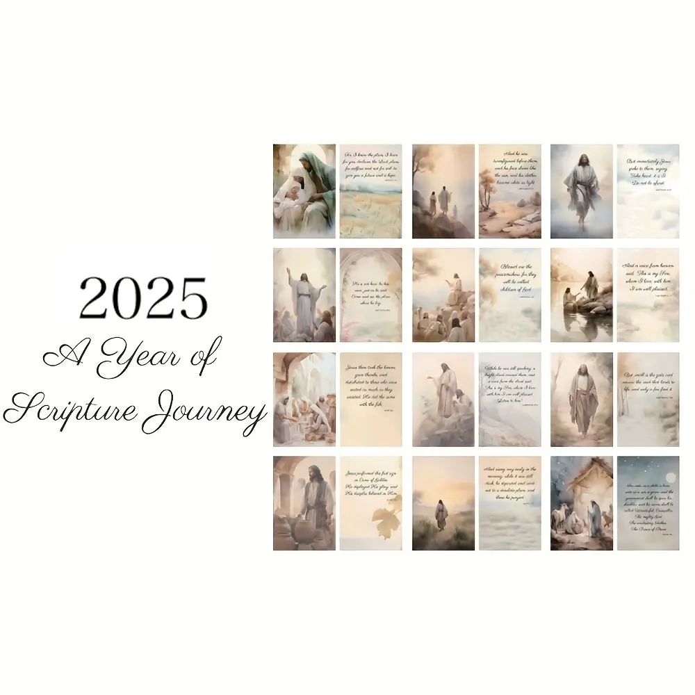 Jesus-Kalender 2022, Wandkunstkalender – 16,5 x 11 Zoll, bedruckt mit hochwertigem Archivpapier – Monatskalender, inspirierende Wand-D