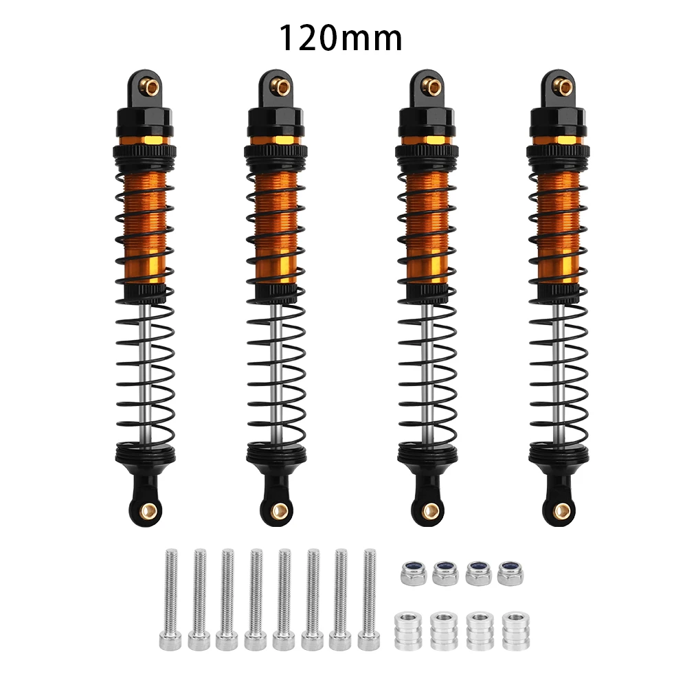 4 Stück 70 mm 80 mm 90 mm 100 mm 110 mm 120 mm Stoßdämpfer-Dämpfer für 1/10 RC Crawler Car Axial SCX10 III AXI03007 RBX10 GEN8 D90 TRX4 – Detail 30