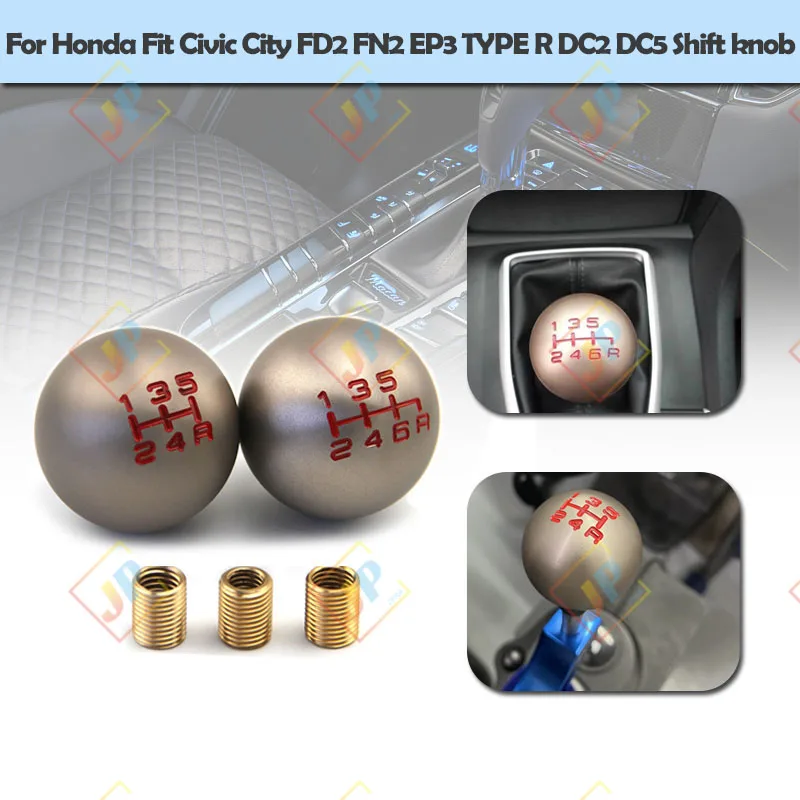 5/6 Speed Car Shift Knob Titanium for Honda Fit Civic City FD2 FN2 EP3 TYPE R DC2 DC5