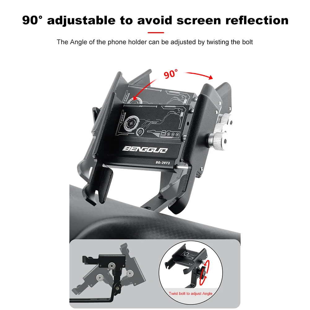 

Держатель для телефона на велосипеде 360° ° Вращающийся велосипедный кронштейн для телефона, подставка для телефона из алюминиевого сплава, опорный кронштейн, аксессуар для велоспорта