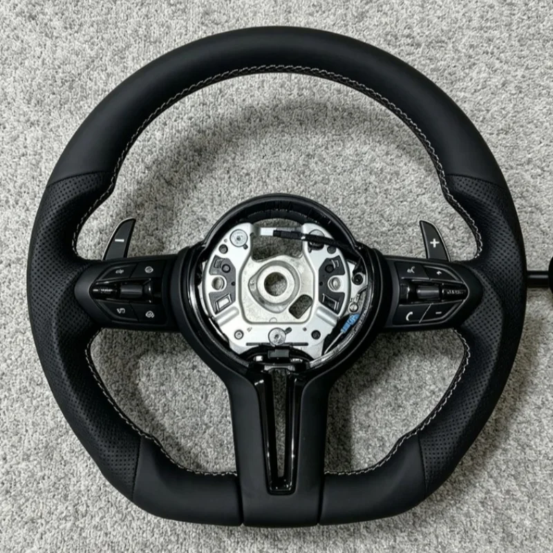 In Stock Leather Car Steering Wheel For BMW F30 F10 F15 F36 F20 F22 F25 F32 M3 M5 E46 E60 E70 E90 E91 M Sports Steering Wheel view 2