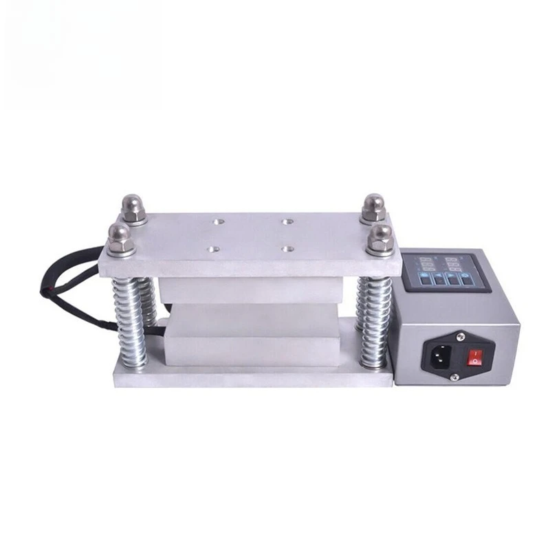 Press Machine 7.5x15cm Dual Heat Plates Oil Extraction Kit with Digital Display Temperature Control Portable Home Use Tool