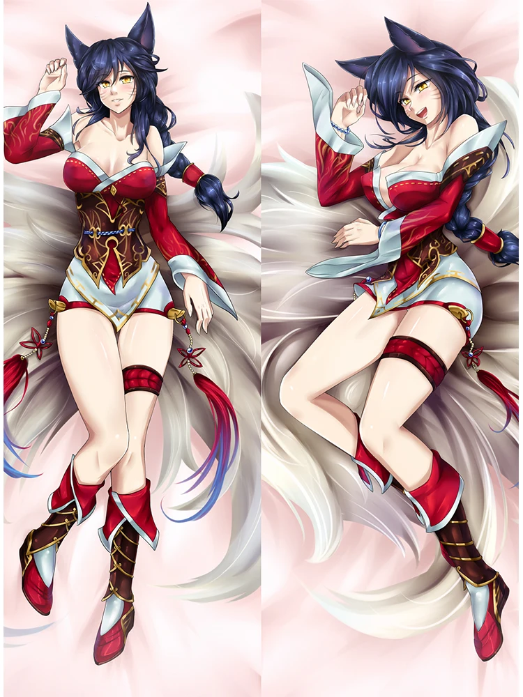 Dakimakura Anime Ahri Double-sided Pillow Cover Print Life-size body pillows cover Adult pillowcase