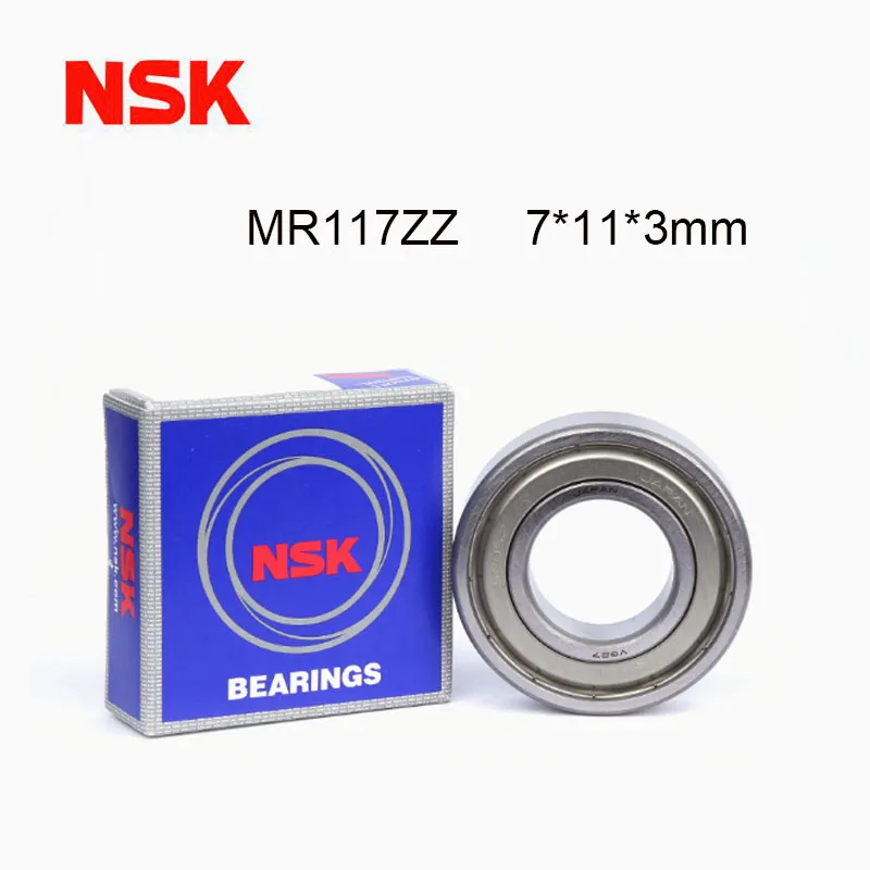 

Японский подшипник NSK 5/10 шт. MR117ZZ ABEC-5 7x11x3 мм высокоскоростной радиальный шарикоподшипник миниатюрный подшипник MR117 подшипник