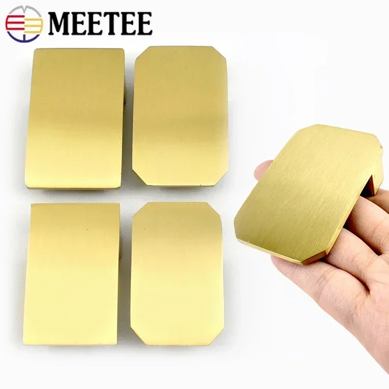 

Meetee 1Pc 35/40mm Brass Belt Buckles Waistband Smooth Tail Clip Clasp Replacement Belts Head DIY Garment Hardware Accessories