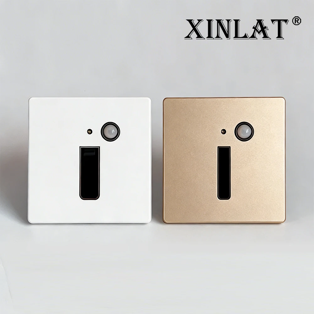 Indoor Wall Lamp Stair Light with Motion Sensor Recessed Led Step Nightlights PIR Detect Bathroom Footlight Foyer Kitchen XINLAT