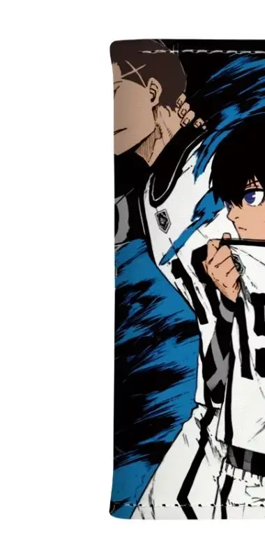 

New Blue Lock Cartoon Anime Short Wallet Vertical Style with Buttons Kawaii Isagi Yoichi Nagi Seishiro Action Figure Coins Purse