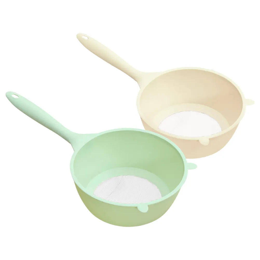 

2Pcs Multi-Functional Rice Washing Basket Plastic Strainer with Handle for Rice Cleaning Vegetable Washing Fruit Storage Compact