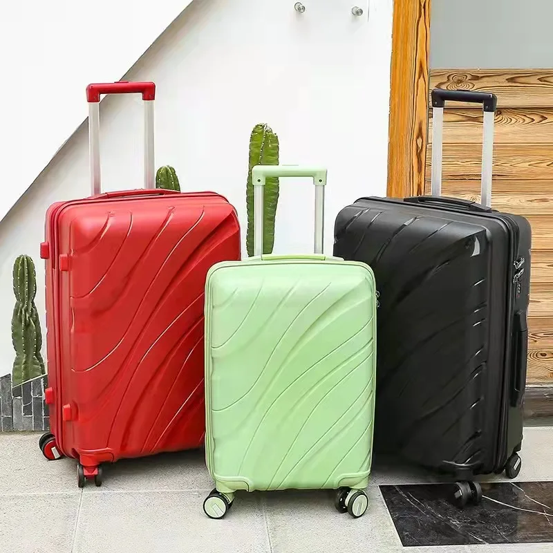 Reizen Koffer Op Wielen Cabine Rolling Bagage Mode Vrouw Trolley Bagage Tas Combinatie Lock Rits Pp Lichtgewicht Bagage