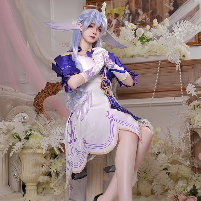 

In Stock！ Honkai Star Rail Cos Robin Cosplay Iris Singer Fairy pretty Dress Female full Suit Costume A