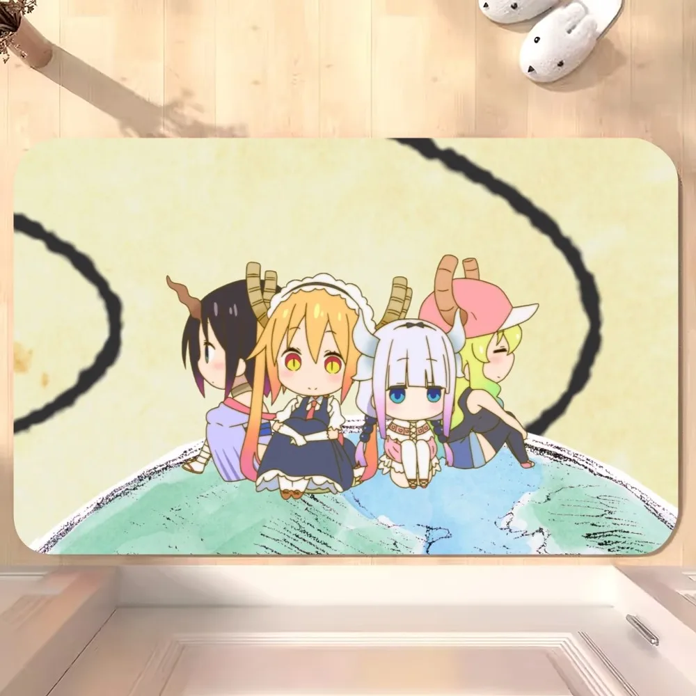 bilibili Anime Miss Kobayashi\'s Dragon Maid D Floor Mat Bedroom Kitchen Door Bath House Super Absorbent Foot Non-slip