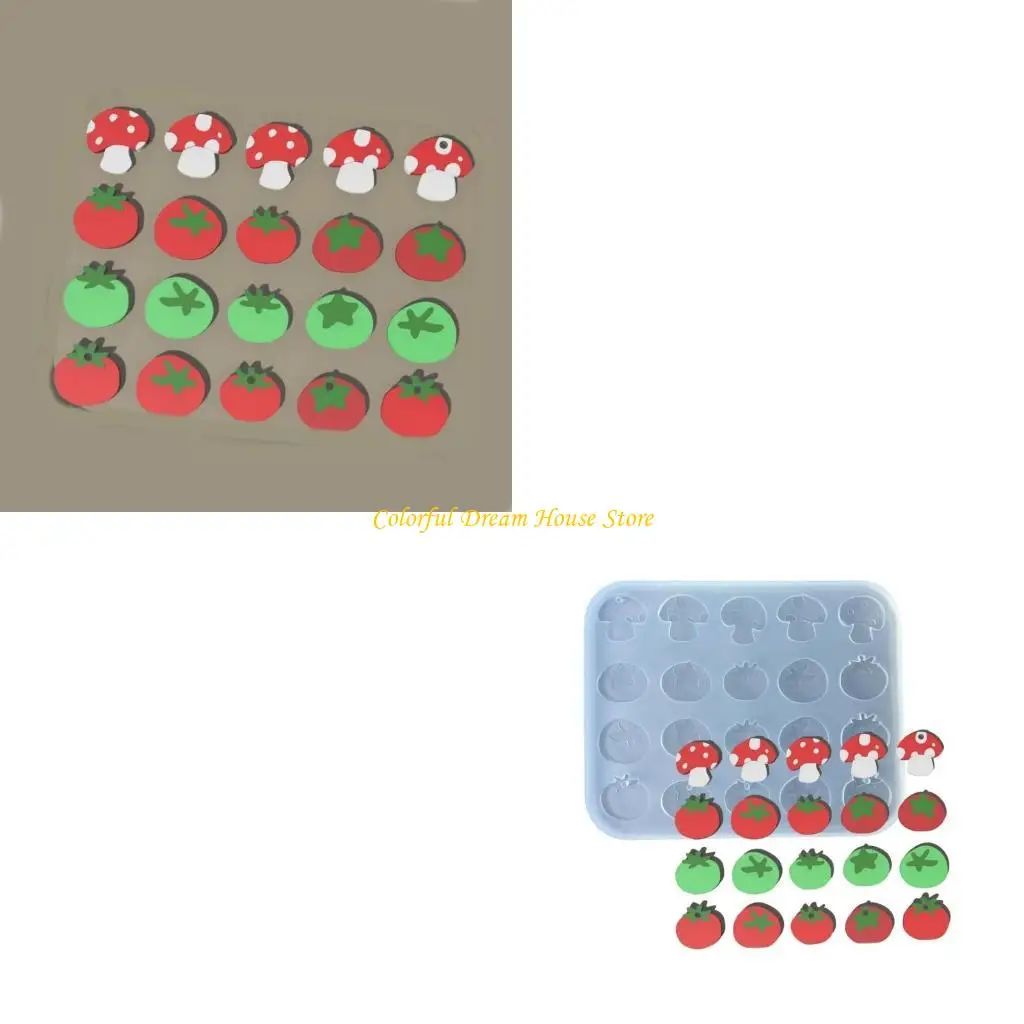 

Silicone Mold Mushroom and Tomato Accessories Mould for Crafting Enthusiasts