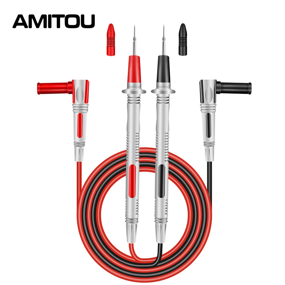 

AMITOU PT2020 Universal Silicone Test leads 1000V 20A Steal Needle Wire High Quality Multimeter Tester Pen Electrician Tools