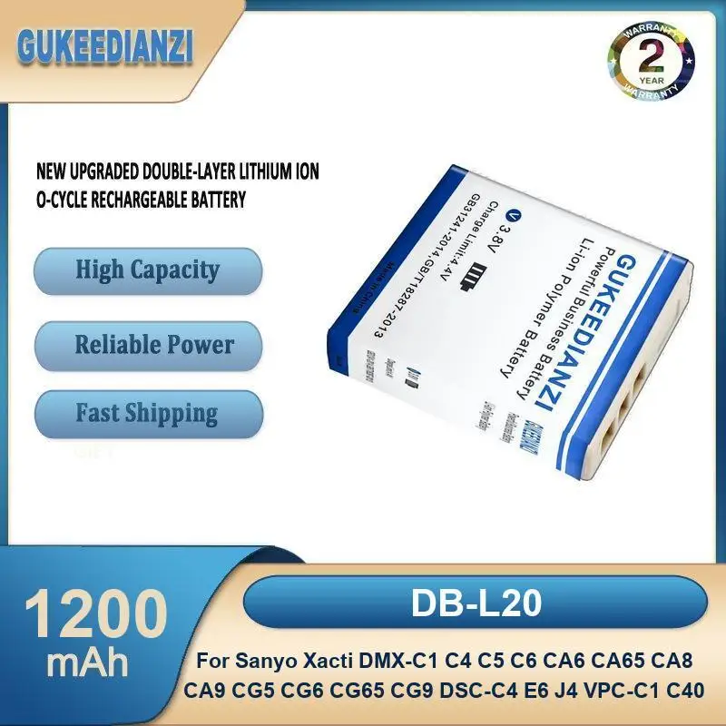 Battery For Sanyo Xacti DMX-C1 C4 C5 C6 CA6 CA65 CA8 CA9 CG5 CG6 CG65 CG9 DSC-C4 E6 J4 VPC-C1 C40 Xact DSC-J1 DSC-AZ3 DSC-J2