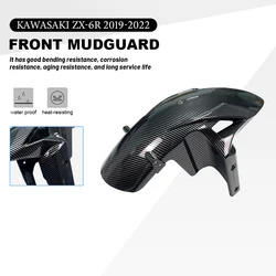 For Kawasaki ZX-6R ZX6R 2019 2020 2021 2022 2023 Motorcycle Front Fender ABS Carbon Fiber Pattern Fender Fairing Mudguard Wings