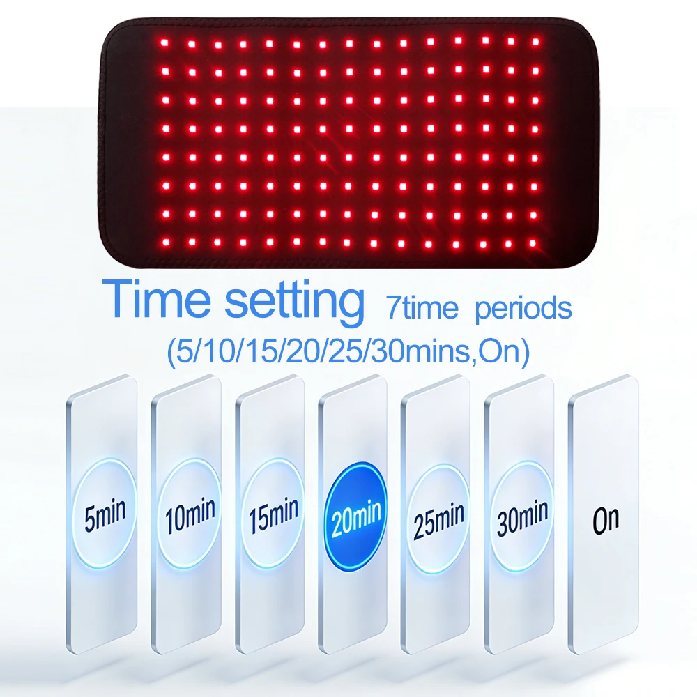 3-in-1 LED Infrarot-Lichttherapie Körperpad Tragbare Wickelauflage für Rücken Schulter Taille 660&850 NM Infrarotlicht Gewichtsreduktionsgerät – Detail 22