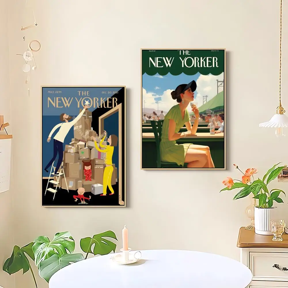 Vintage The N-New Yorker Poster HD art sticky wall waterproof home living room bedroom bar aesthetic decoration