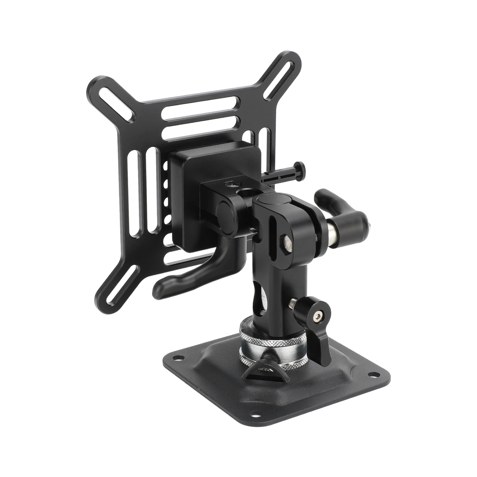 HDRIG Adjustable VESA Monitor Mount with Quick Release V-Lock to C-Stand / Baby Pin Supports Monitors 13 to 32  LCD screens