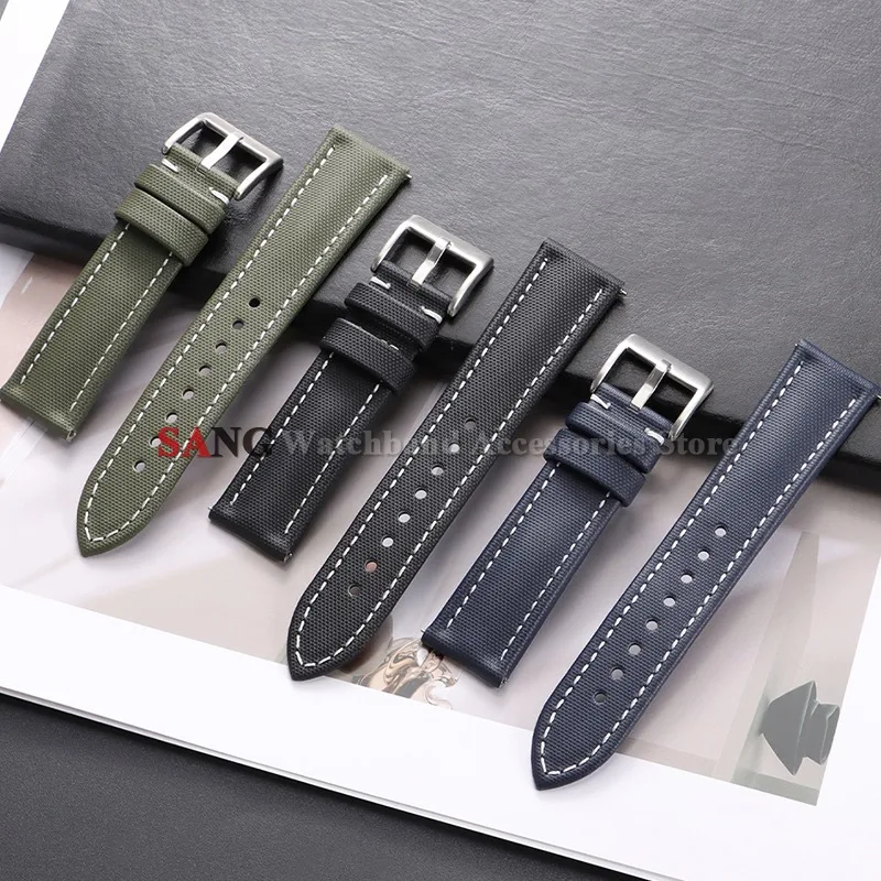 Quick Release Sailcloth WatchBand 18/19/20/21/22mm for Huawei Gt5/4/3 Nylon Canvas Sport Bracelet Men Women Strap Wristband Belt