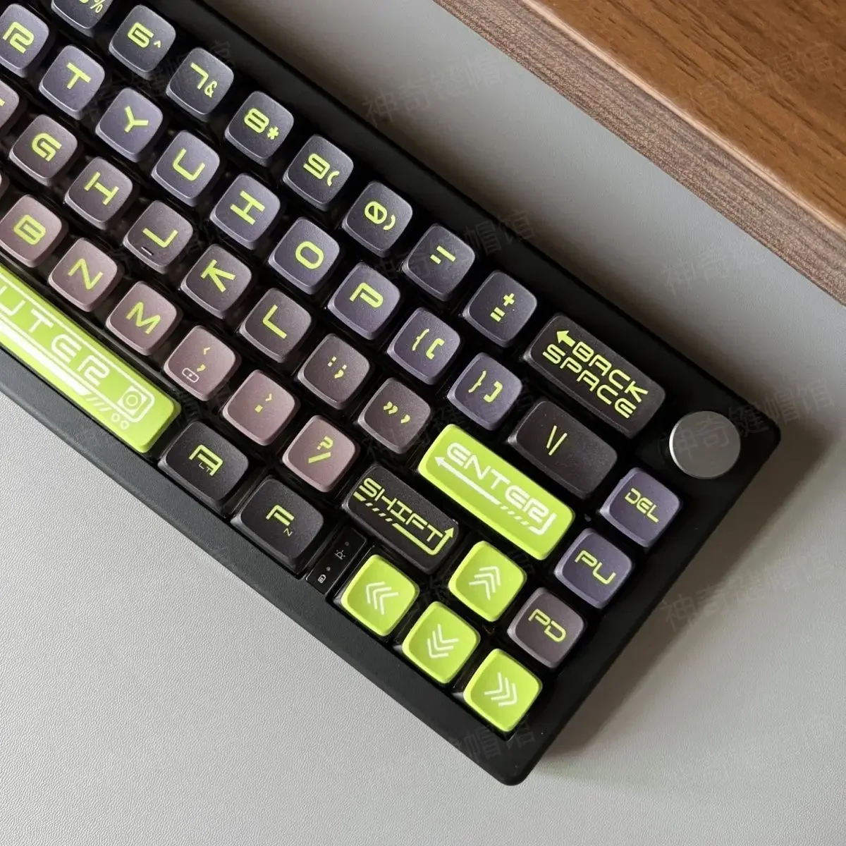 116-key Pudding Keycap ASA Highly Fluorescent Green Y Bottom Translucent Keycap PBT Material Custom Mechanical Keyboard Keycap