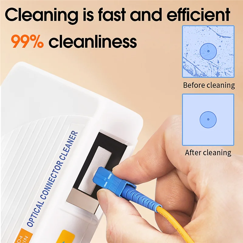 

B92B-AUA-550 Коробка для чистки торца оптического волокна SC/FC/ST/LC Инструмент для протирки соединителей Волоконно-фланцевые адаптеры Очиститель