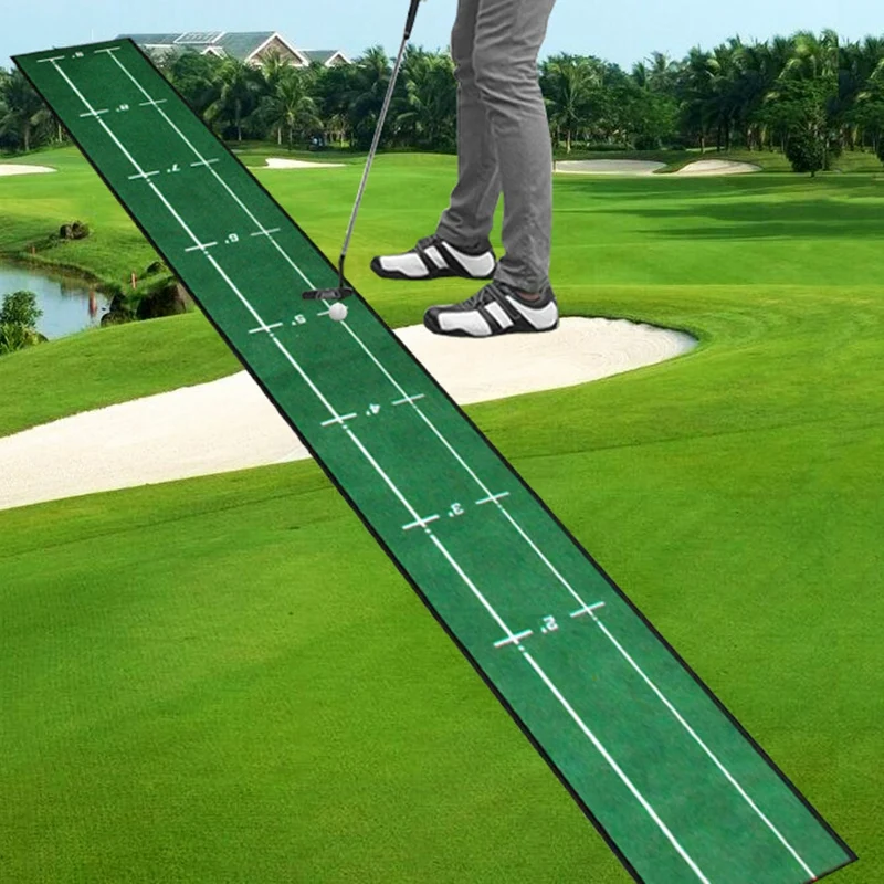 

B72A Golf Carpet Putting Mat Thick Practice Putting Rug For Indoor Home Office Golf Practice Grass Mat Golf Training