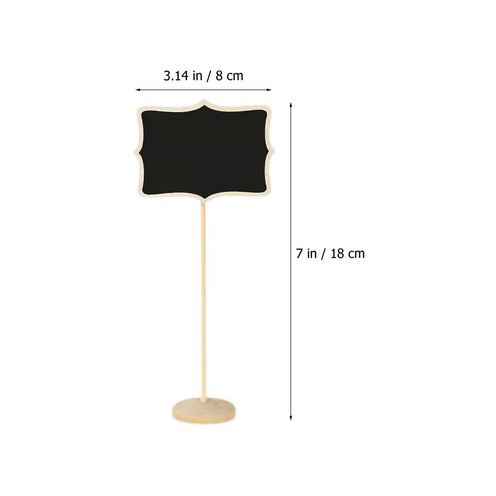 10Pcs Mini Chalkboard Signs Wooden Tabletop Chalkboard Signs Erasable Message Price Boards for Food Menu Hotel Shop Kitchen