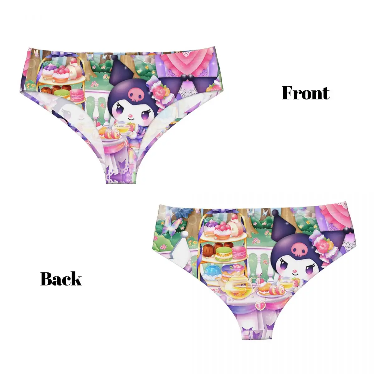 Custom Womens Kuromi Animes Cartoon Kawaii Panties Underwear Female Breathable Briefs Underpants