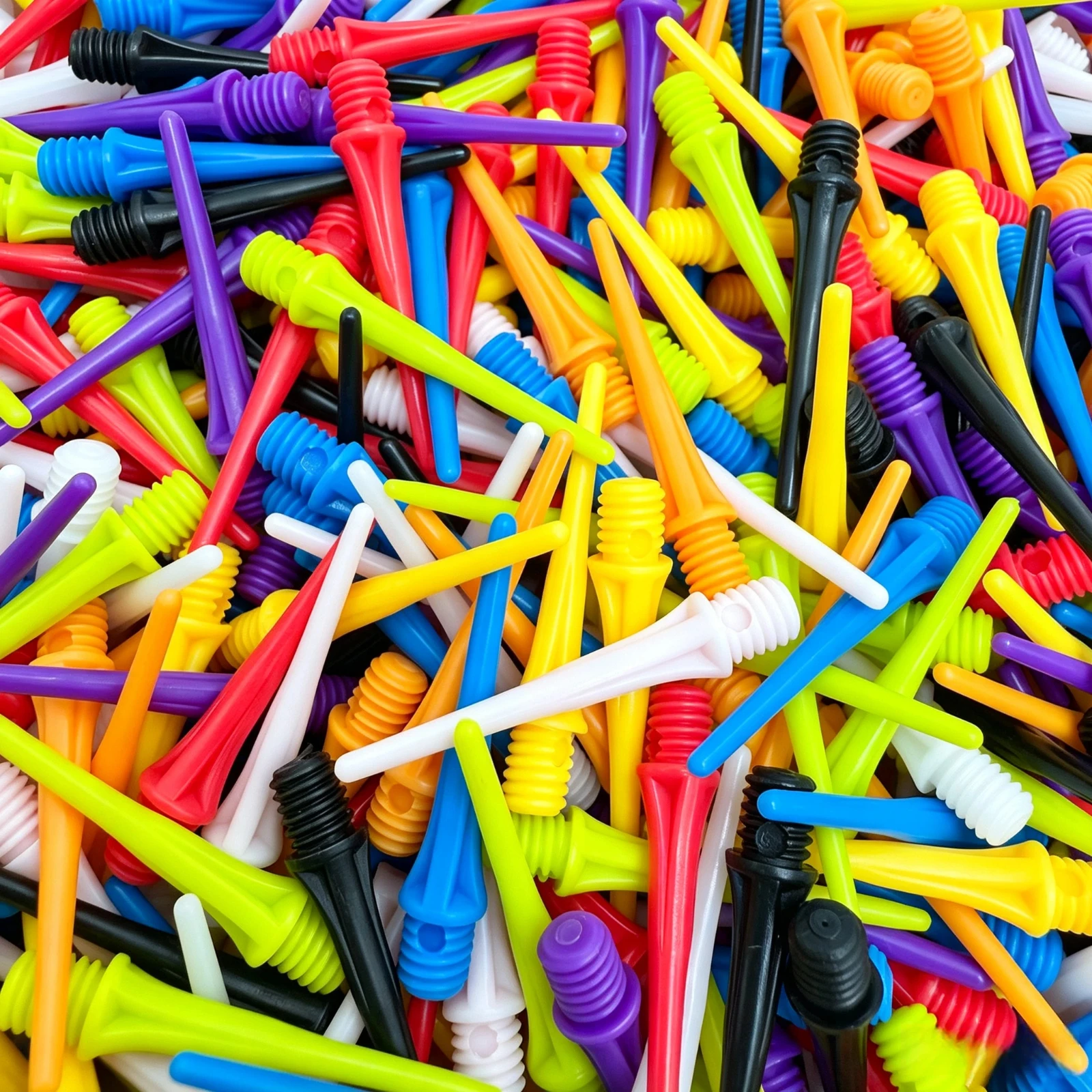 90 Pieces per Set of Multi-Color Optional 2BA Thread Soft Dart Heads, Durable PE Material Replaces Safety Dart Needles。