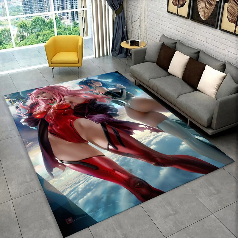 Cartoon Zero Two Sexy Girl DARLING in FRANXX  Carpet Rug for Bedroom Living Room Sofa Doormat Home Decor,Kid Area Rug Non-slip - view 3