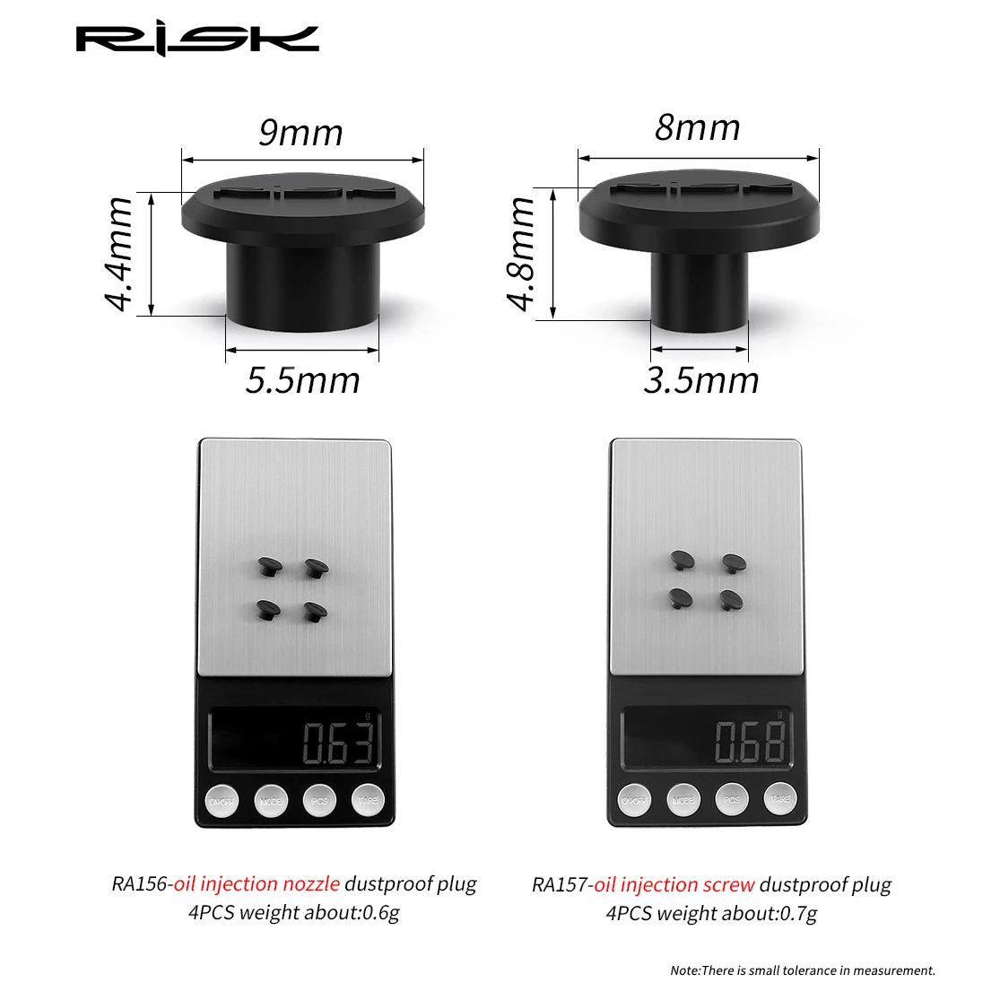RISK Road Bicycle Oil Disc Clamp Dustproof Plug Oil Injection Nozzle Cover Screw Plug for R7170/R8170/R9270 Brake Accessories