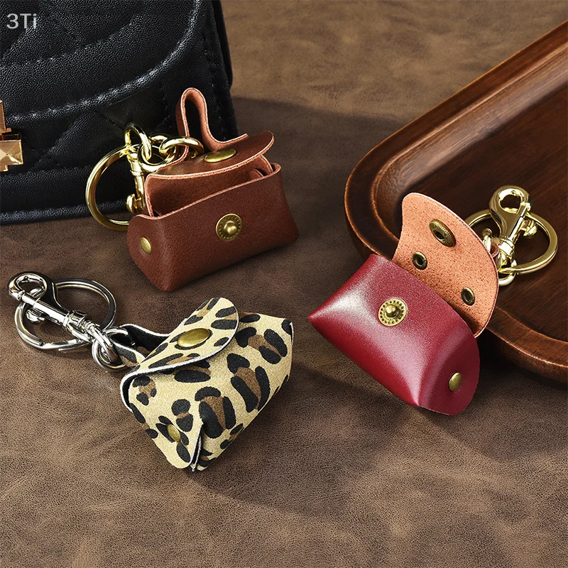 แฟชั่นเสือดาวพิมพ์ Mini กระเป๋าถือพวงกุญแจ Vintage ประณีตหูฟังกระเป๋าจี้แบบพกพาหนังกระเป๋าเหรียญขนาดเล็กของขวัญ