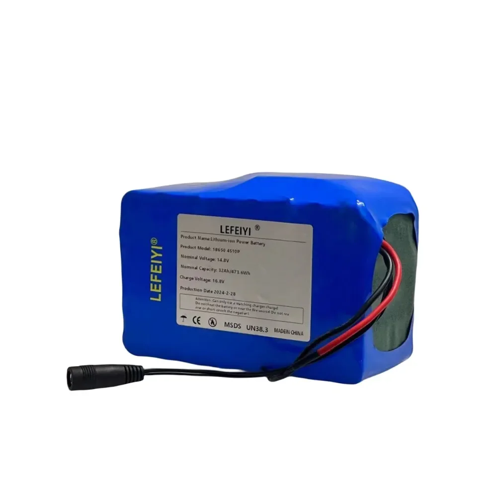 حزمة بطارية ليثيوم 4S10P 16.8V 34Ah 14.8V مع BMS، تستخدم للمحولات والروبوتات الذكية والمعدات عالية الطاقة وما إلى ذلك